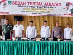 Kapolsek AKP Sohermansyah Dampingi Wabup H Indra Gunawan Hadiri Giat Sertijab Dan Pisah Sambut Camat Ujung Batu