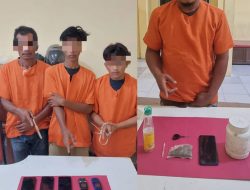 Empat Warga Kijang Makmur di Tangkap Polsek Tapung Hilir