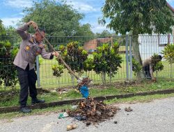 Polres Kampar Laksanakan Revitalisasi di Candi Muara Takus, Dalam Rangka HUT Bhayangkara Ke-77