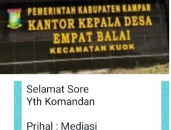 Babinsa Empat Balai Hadiri Mediasi Tambang Ilegal…