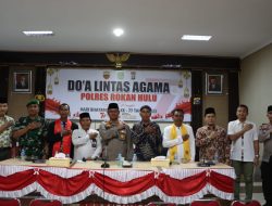 Dalam Rangka Hari Bhayangkara Ke 77 Tahun 2023, Polres Rohul Gelar Doa Bersama Lintas Agama 