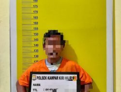 Nekat Cabuli Anak Tiri, Pria Bejad Ini di Tangkap Polsek Kampar Kiri Hilir