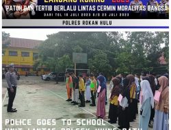 Giat OPLK 2023 Personil Unit Lantas Polsek Ujung Batu Police Goes To School Pelajar SMP IT Innayah 