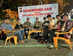 Nongkrong Asik Bersama Satlantas Polres Kampar, Cegah Balap Liar