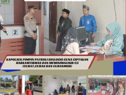 Minimalisir Tindak Pidana Curat, Curas dan Curanmor, Kapolsek Tapung Hulu Pimpin Kegiatan Patroli Dialogis
