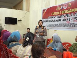 Curhat bersama Polwan Polres Pelalawan bersama Ibu- ibu Pedagang Pasar memperingati Hari Jadi Polwan RI ke 75, ini harapannya…