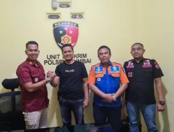 Lapas Narkotika Rumbai Semakin Bersinergi Lakukan Kunjungan ke Polsek Rumbai