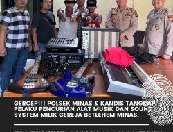 Gercep!!! Polsek Minas & Kandis Tangkap Pelaku Pencurian Alat Musik Dan Sound System Milik Gereja Betlehem Minas