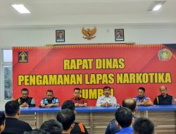 Bentuk Jajaran Pengamanan Solid Dan Berintegritas, Lapas Narkotika Rumbai Gelar Rapat Pengamanan