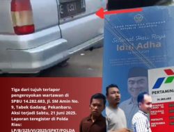Polda Riau Proses Kasus Hukum Gerombolan Pelansir BBM Subsidi SPBU SM Amin Nomor 14.282.683 Milik Politisi Irvan Herman, Keroyok Wartawan di Siang Bolong